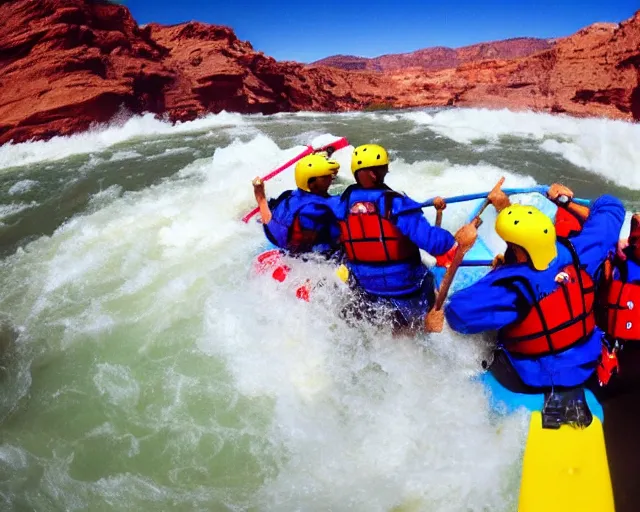 Image similar to gopro photograph from rafting down the colorado river, white water rapids