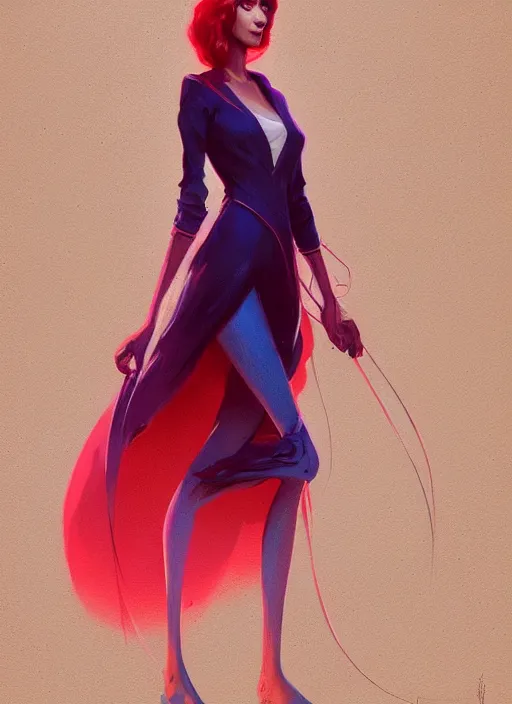 Prompt: a pixar portrait of a woman with very long legs vibrant color scheme, highly detailed, in the style of romanticism, cinematic, artstation, moebius, greg rutkowski