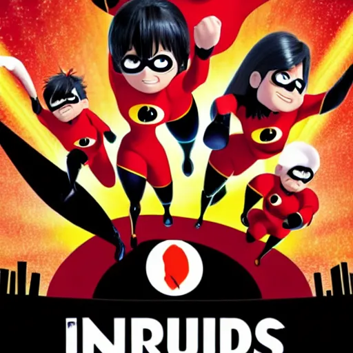 Image similar to Anime poster of The Incredibles
