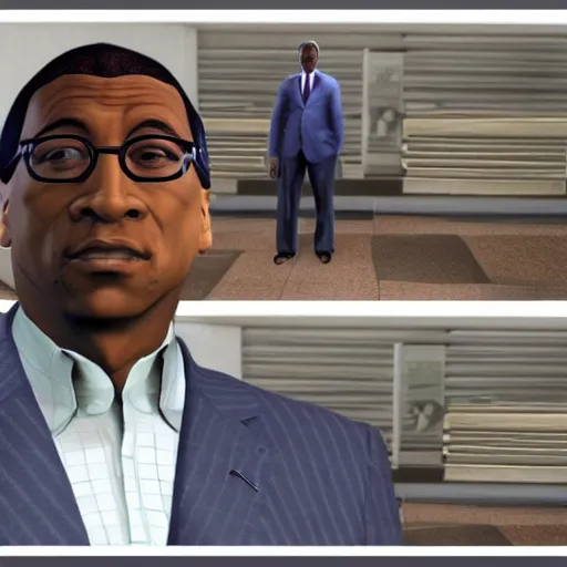 Image similar to african american bill gates in gta 5 cover