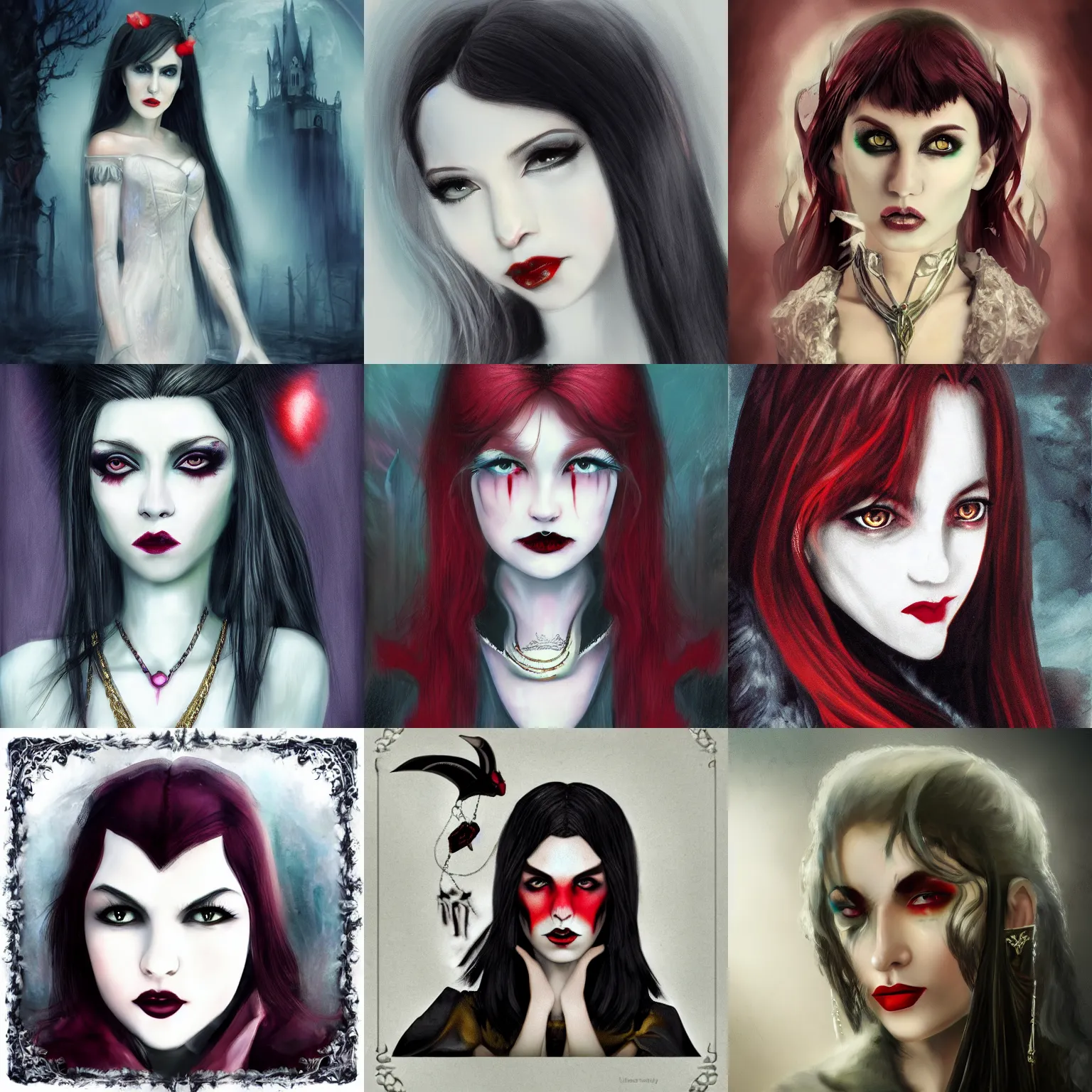 Prompt: vampire fantasy portrait