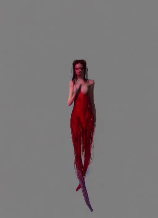 Image similar to hyper detailed 3d render like a Oil painting - very coherent Concrete displacement mapped profile subsurface scattering (a beautiful fae princess protective playful expressive from dark crystal that looks like Anya Taylor-Joy) seen red carpet photoshoot in UVIVF posing in caustic light pattern pool to Eat of the Strangling network of yellowcake aerochrome and milky Fruit and His delicate Hands hold of gossamer polyp blossoms bring iridescent fungal flowers whose spores black the foolish stars by Jacek Yerka, Ilya Kuvshinov, Mariusz Lewandowski, Houdini algorithmic generative render, golen ratio, Abstract brush strokes, Masterpiece, Victor Nizovtsev and James Gilleard, Zdzislaw Beksinski, Tom Whalen, Mark Ryden, Wolfgang Lettl, hints of Yayoi Kasuma and Dr. Seuss, Grant Wood, octane render, 8k