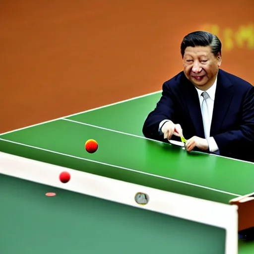 Image similar to xi jinping playing tabletennis