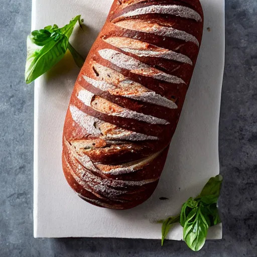 Prompt: a bread filled with chocolate pasta.