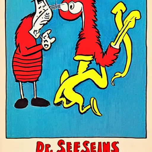 Prompt: drawing by dr seuss