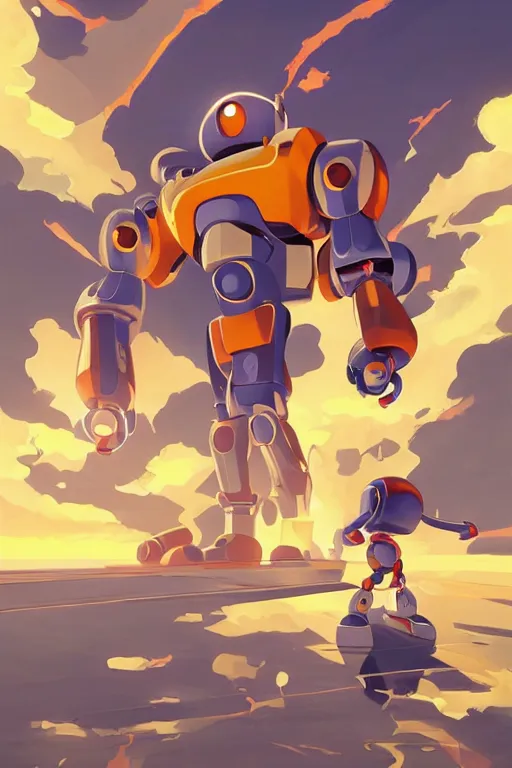 Image similar to metabots medabots medarotto medarot robot minimalist comics, behance hd by jesper ejsing, by rhads, makoto shinkai and lois van baarle, ilya kuvshinov, rossdraws global illumination ray tracing hdr radiating a glowing aura