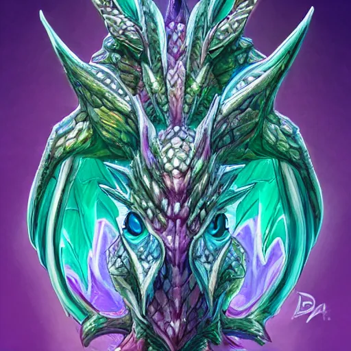 Prompt: intricate character design of an crystal dragon hatchling, crystalline, sideview, d&d, warm lighting, symmetrical face, subtle vibrancy, pathfinder, HD, detailed