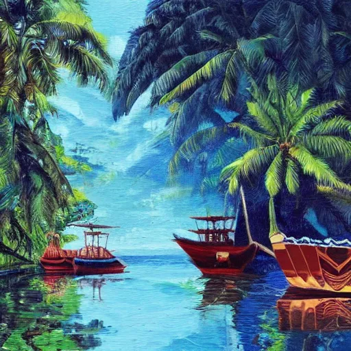 Image similar to art of the phillipines, painting, 8 k, high definition, highly detailed, photo - realistic