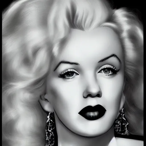 Prompt: Portrait of a 25 year old Christina Hendricks as Marilyn Monroe by Kevin Taylor, trending on artstation, highly detailed