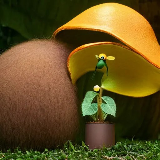 Image similar to national geographic professional photo of bellsprout, award winning