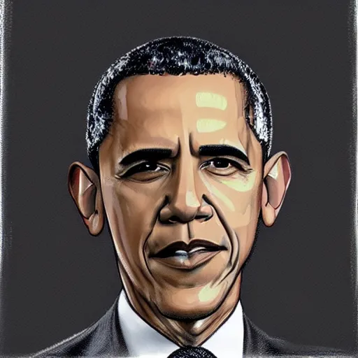 Image similar to uncanny police sketch of president obama