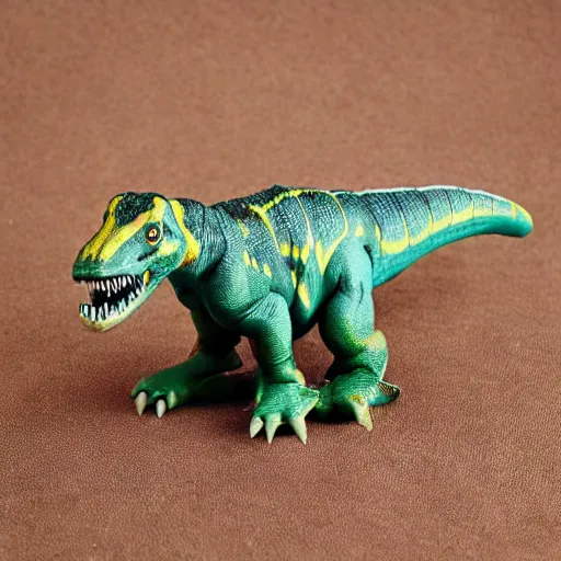 Prompt: dinosaur schleich toys t