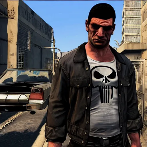 Image similar to the punisher in gta v