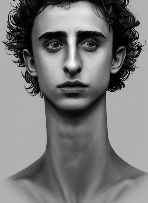 Image similar to artstation concept of timothee chalamet from the king, concept art, translucent skin, ultrafine detail, matte painting, symmetrical face, fantasy science, science background, sci-fi, hyperdetailed, artstation trending, world renowned artists, worth1000.com, historic artworks society, antique renewel, cgsociety, by greg rutkowski, by Gustave Dore, Deviantart