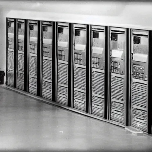 Image similar to Archive Photo of Soviet supercomputer. 1970.