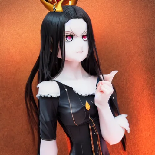Image similar to cute fumo plush of the lord of the underworld hades herself, anime girl, vray