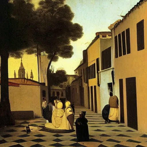 Prompt: sao paulo painted by johannes vermeer