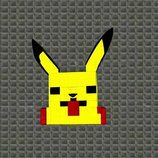 Prompt: pikachu in minecraft