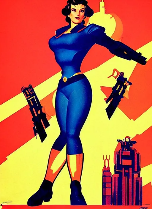 Image similar to soviet propaganda poster. beautiful cyberpunk hitwoman 😍. portrait by jean giraud and anton otto fischer and john philip falter and will eisner and gil elvgren and pixar. realistic proportions. character art. science fiction d & d. tf 2, overwatch, rb 6 s, cyberpunk 2 0 7 7, blade runner 2 0 4 9.