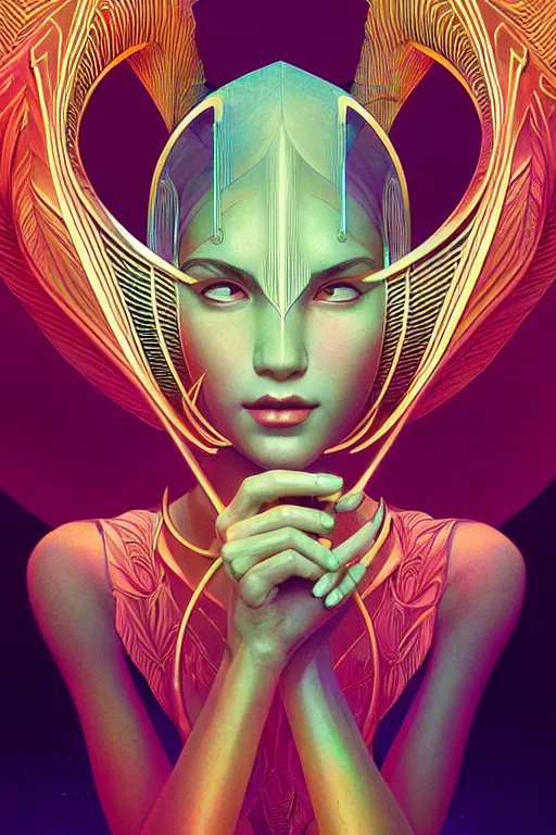 Image similar to Energetic jazz trombonist portrait, art deco, fantasy, intricate art deco leaf designs, elegant, highly detailed fractals, sharp focus, art by Artgerm and beeple and Greg Rutkowski and WLOP