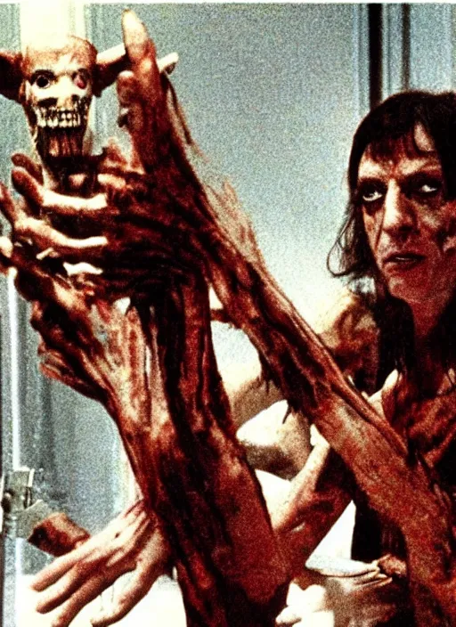 Prompt: horror practical fx of an android minotaur crushing by dario argento and david cronenberg 1 9 7 0