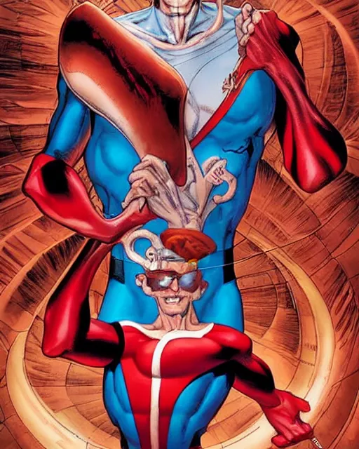 Prompt: plasticman by glenn fabry