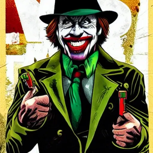 Prompt: chuck norris as the joker - n 5