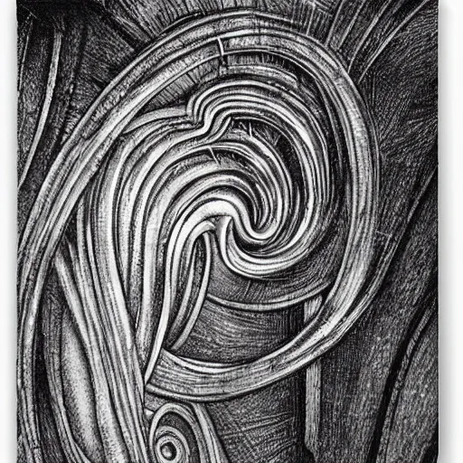 Prompt: spiral, by hr giger