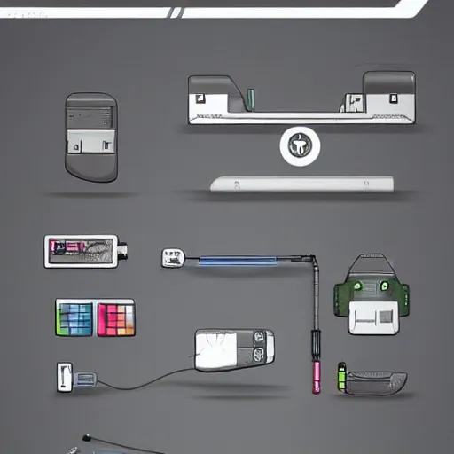 Image similar to modular game item, futuristic battery pack, very realistic , artstation, concept art ,