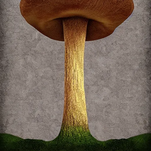 Image similar to phone over giant mushroom digital art by nico tanigawa