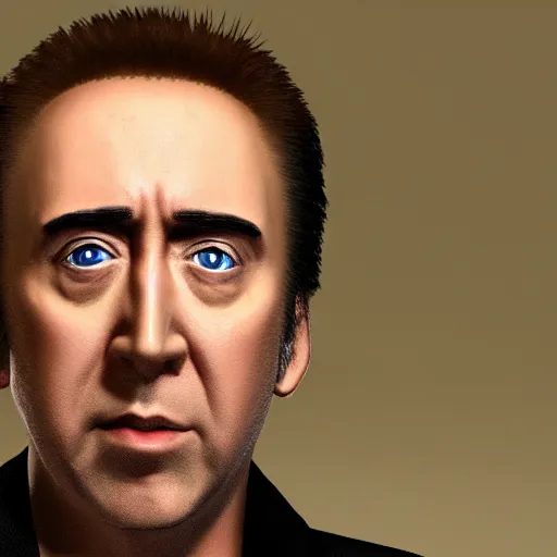 Image similar to Nic Cage as a character in Final Fantasy XIV