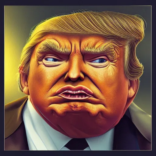 Donald Trump as Jabba the Hutt, award-winning art, | Stable Diffusion ...