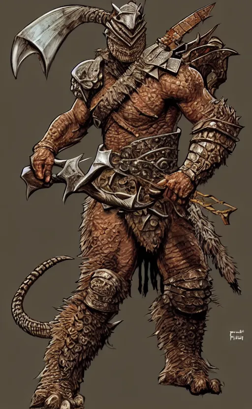 Image similar to dragonborn barbarian, intricate, beautiful, highly detailed, elegant, artstation, concept art, smooth and sharp focus, illustration, painting by frank quietly, geoff darrow, jim lee