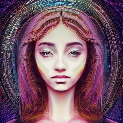 Image similar to beautiful detailed artistic portrait of a person travelling between different astral planes. reality is more than it seems. grainy and rough. fine detail. soft colour scheme. artistic painting by lurid ( 2 0 2 2 ). featured on deviantart.