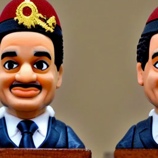 Image similar to abdel fattah el sisi , president of Egypt as a cute mini figure