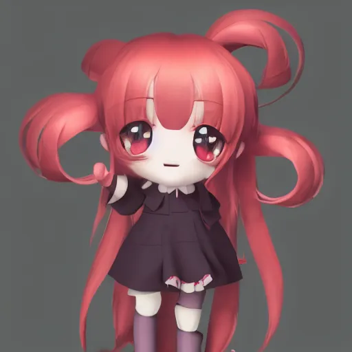 Prompt: cute fumo plush of a girl with a big heart, very long and unkempt hair, stylized pbr, subsurface scattering, sunshine, subsurface scattering pbr shading, cel shading stylized, outline glow, blob anime, bokeh, vray