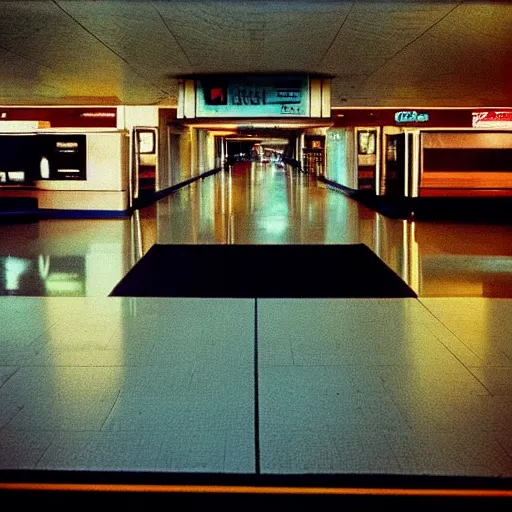 Image similar to “airport photography, various subjects, cinestill 800t, in the style of William eggleston”