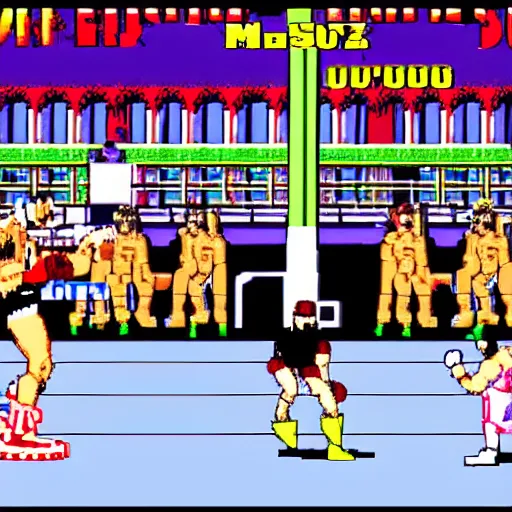 Image similar to macho man randy savage as an opponent in super punch out