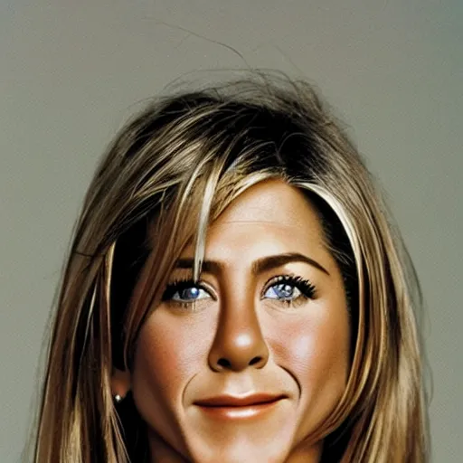Prompt: portrait of a beautiful 20-year-old Jennifer Aniston by Mario Testino, headshot, detailed, award winning, Sony a7R