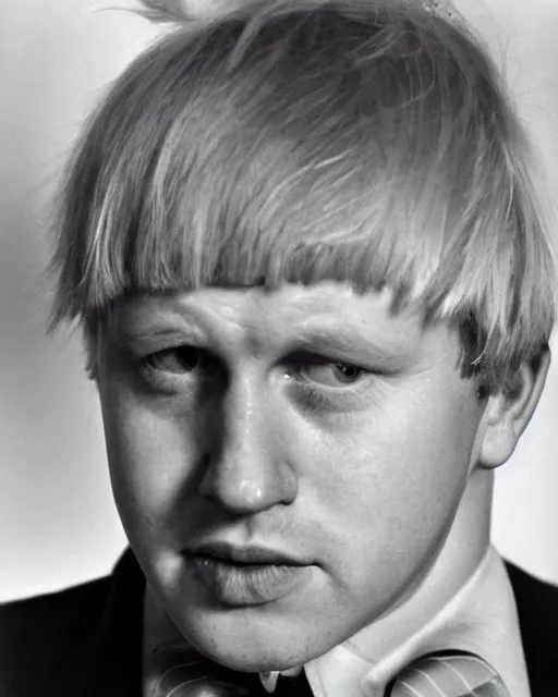 Prompt: a 1 9 6 0 s portrait of a looking like boris johnson
