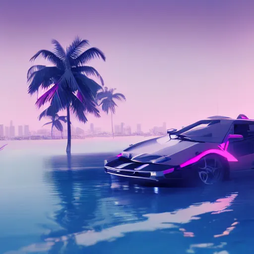 Image similar to miami vice desktop wallpaper, intricate artwork by tooth wu and wlop and beeple. octane render, trending on artstation, greg rutkowski very coherent symmetrical artwork. cinematic, hyper realism, high detail, octane render