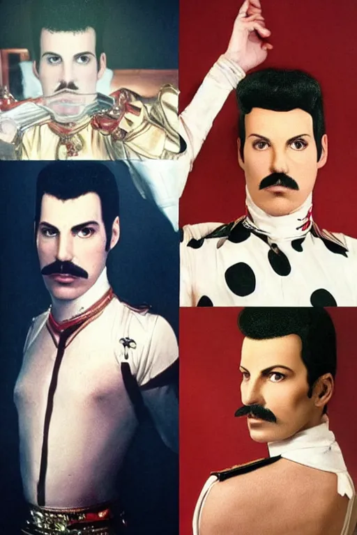 Prompt: freddy mercury and polly shore had a baby. photo realistc