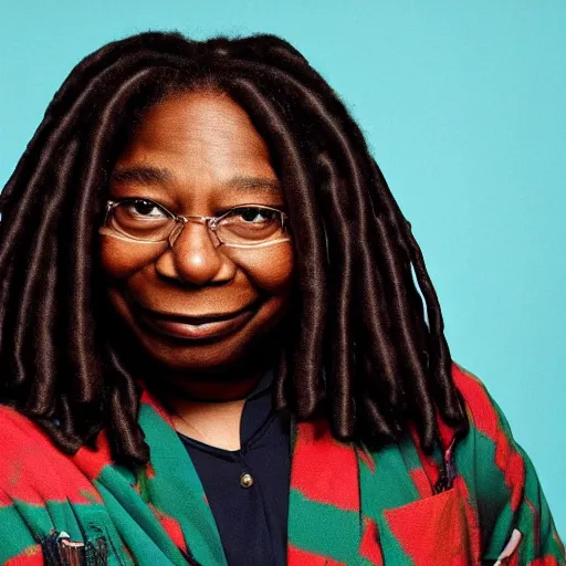 Prompt: photo of a person who looks like a mixture between whoopi goldberg and levar burton