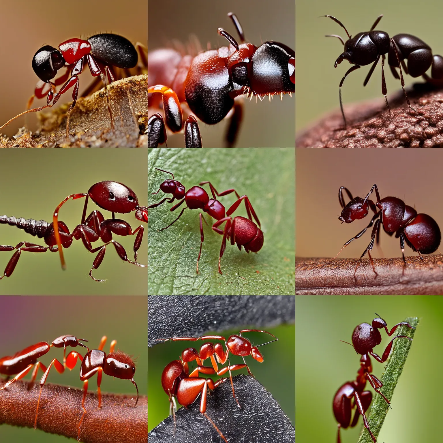 Prompt: ant gigachad hybrid. Macro nature photography