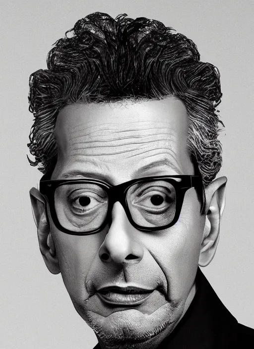 Image similar to jeff goldblum in a tomato