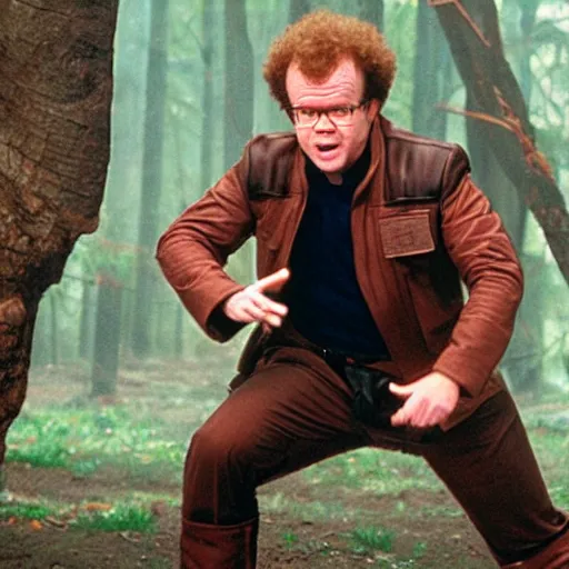 Image similar to Steve Brule as Han Solo, still, high quality