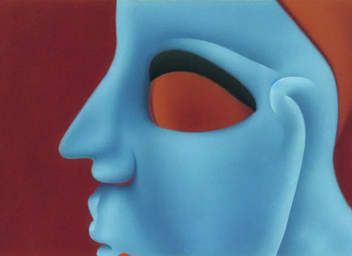 Image similar to eyes wide shut masked dancer by rene magritte