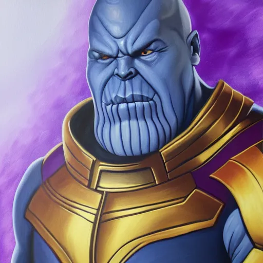 Image similar to Thanos painting high Quality painting 4k detail