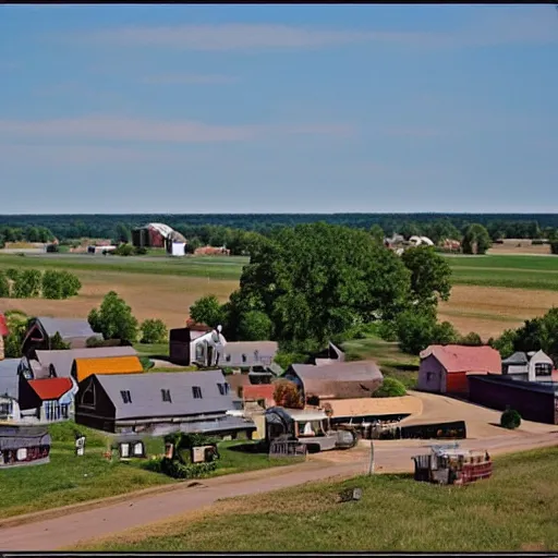 Prompt: a small town in the midwest