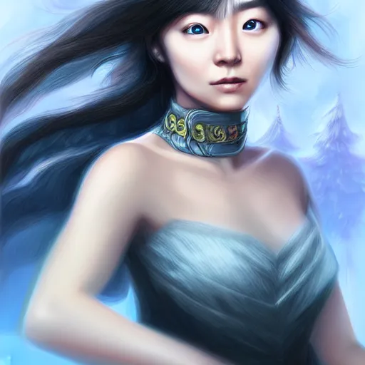Image similar to a portrait of erika ikuta, fantasy art, high detailed, sharp focus, digital painting